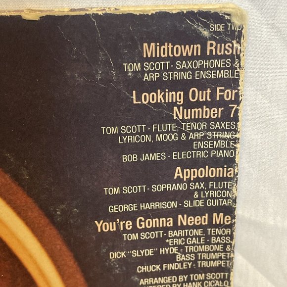 Tom Scott New York Connection (Vinyl, 1975) Ode SP 77033 VG+ LP Record Album - Picture 5 of 10